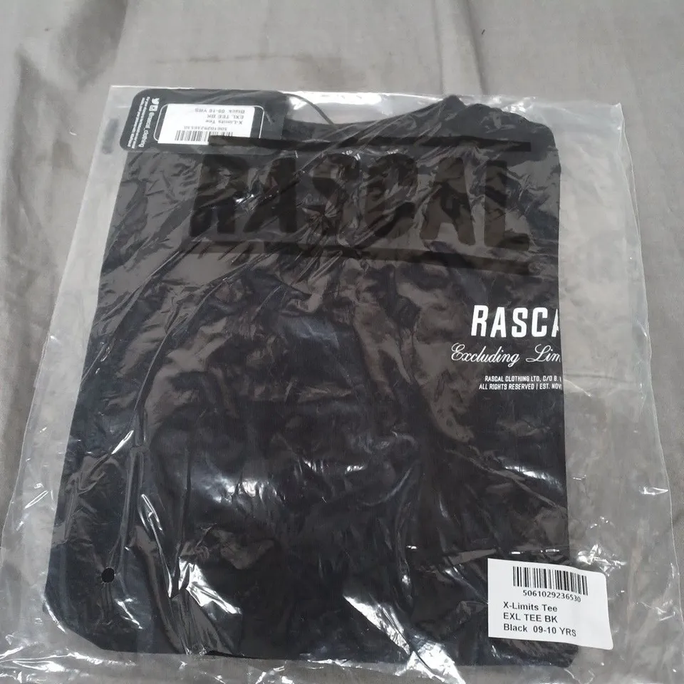 RASCAL X-LIMITS CHILDRENS T-SHIRT IN BLACK - 9-10YRS 