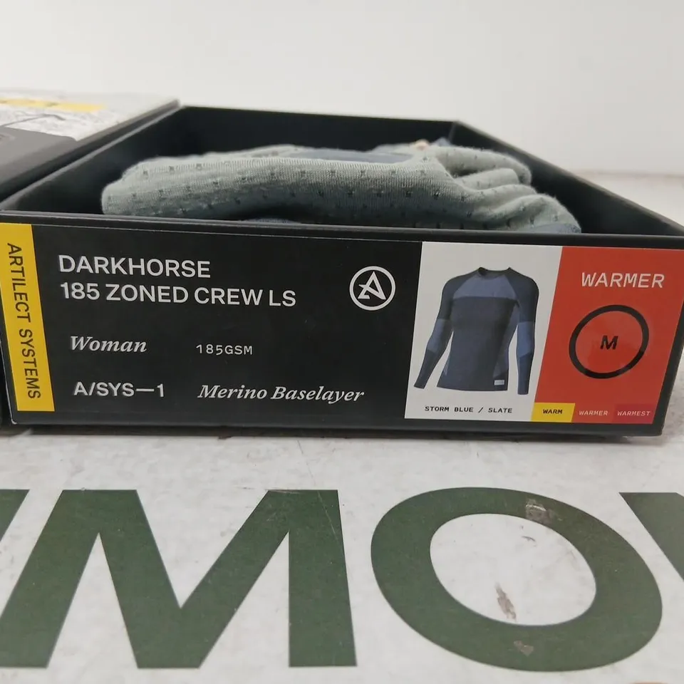 ARTILECT A/SYS-1 MERINO BASELAYER DARKHORSE 185 GSM – WOMEN'S ZONED CREW LONG SLEEVE, SIZE M