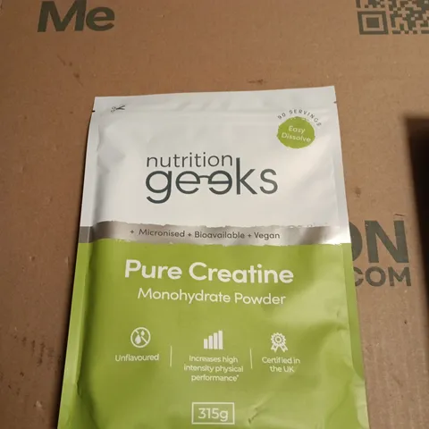 NUTRITION GEEKS PURE CREATINE MONOHYDRATE POWDER – UNFLAVOURED – 315G