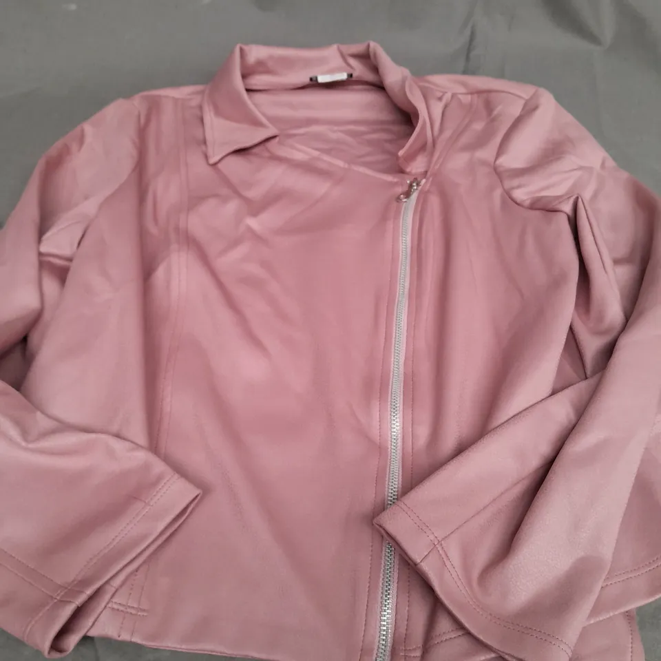 KIM&CO PINK ZIP UP JACKET - MEDIUM