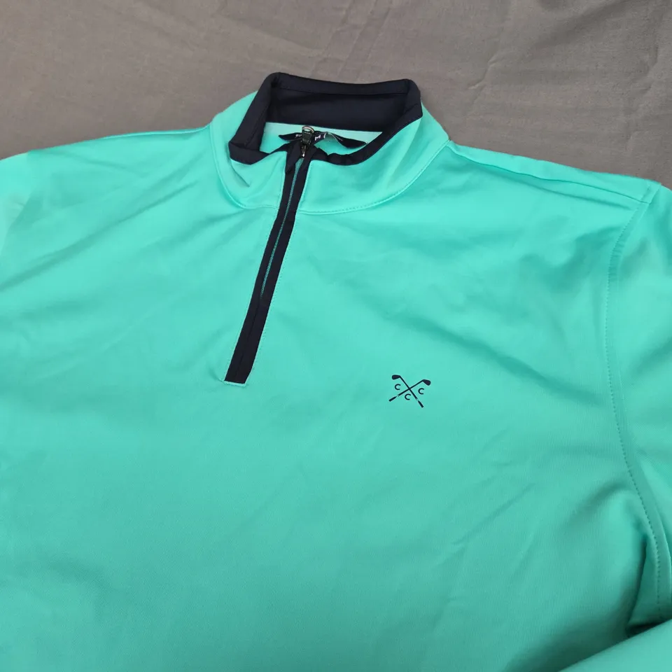 CREW CLOTHING COMPANY 1/4 ZIP GOLF SHIRT SIZE M