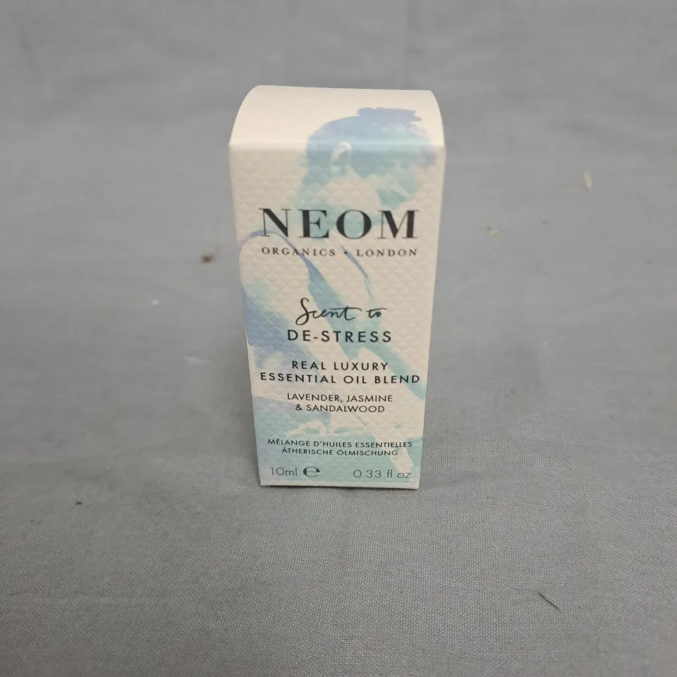 NEOM ORGANICS LONDON SCENT TO DE-STRESS ESSENTIAL OIL BLEND 10ML – BOXED