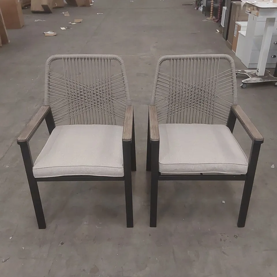 SET OF 2 GARDEN DINING CHAIRS