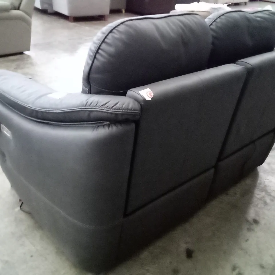 DESIGNER G PLAN JACKSON 2 SEATER ELECTRIC RECLINER DBL SOFA - CAMBRIDGE PETROL BLUE LEATHER 