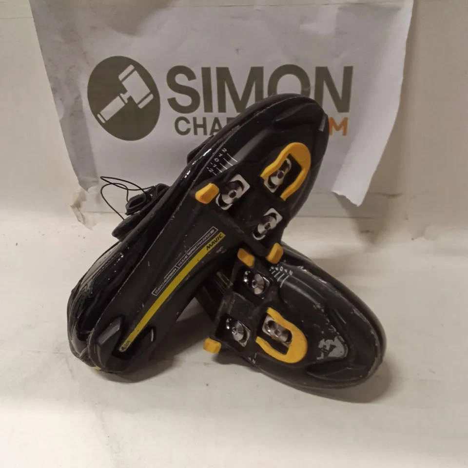 MAVIC CYCLING SHOES – BLACK, CLIPLESS, PERFORMANCE OUTSOLE SIZE UK4