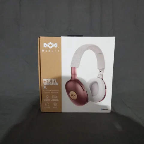 BOXED HOUSE OF MARLEY POSITIVE VIBRATION XL BLUETOOTH HEADPHONES EM-JH141-CP