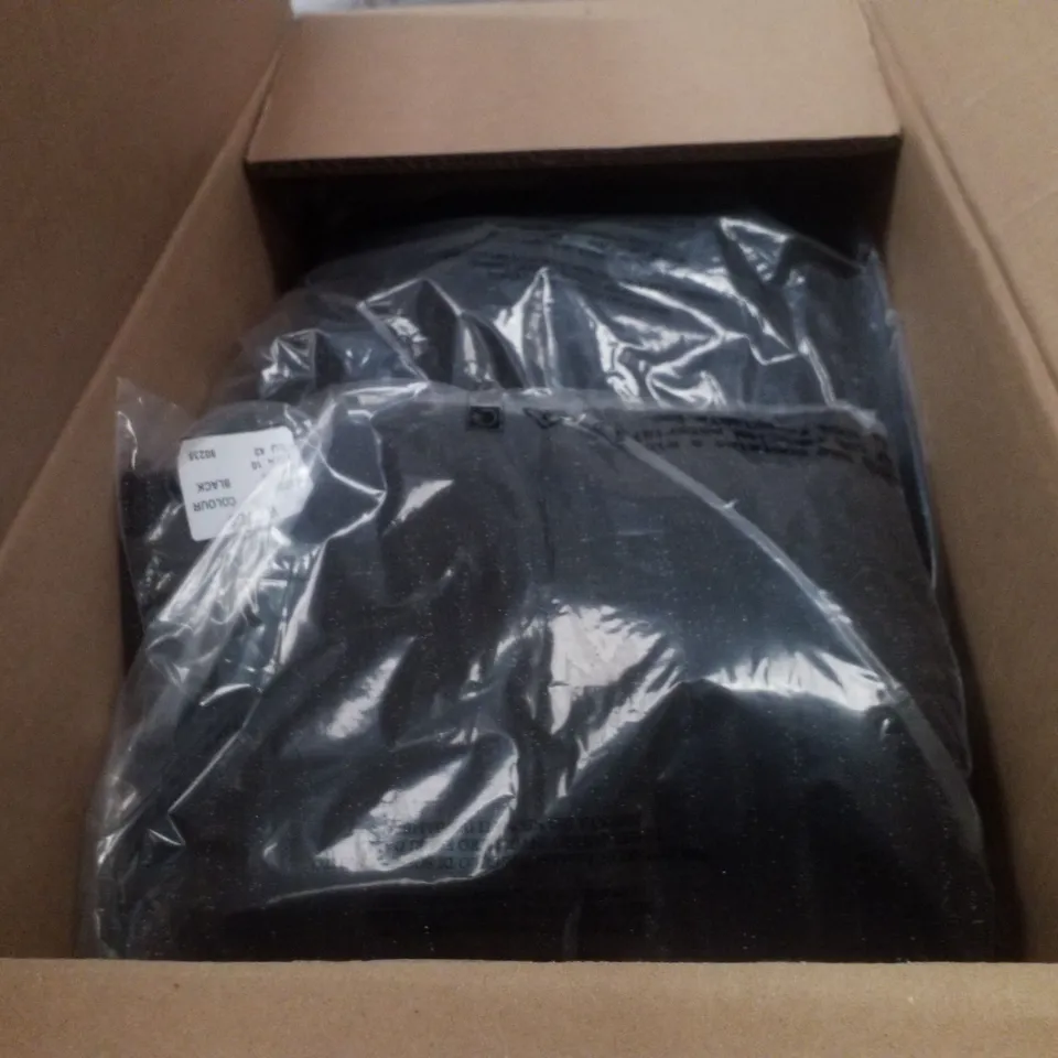 BOX CONTAINING APPROXIMATELY 15 BRAND NEW JD WILLIAMS BLACK GLITTER MAXI SKIRT - SIZE 14