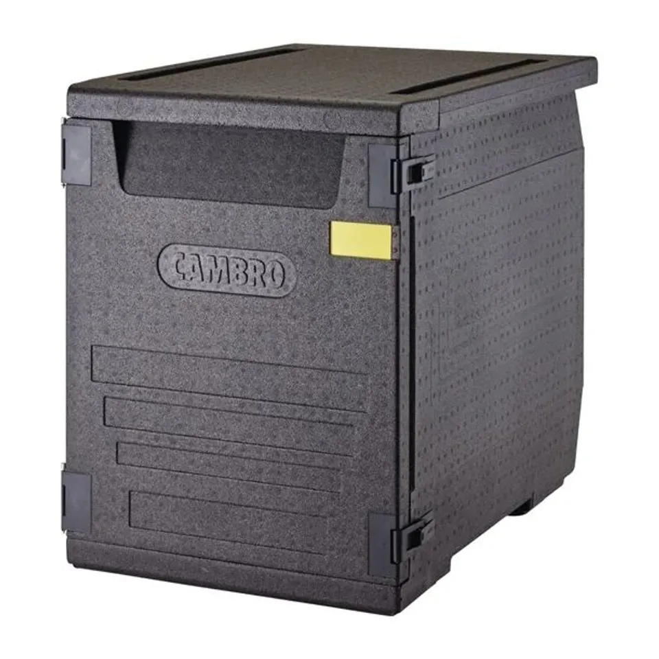 BOXED CAMBRO EPP FRONT LOADING INSULATED FOOD PAN CARRIER BLACK 155LTR
