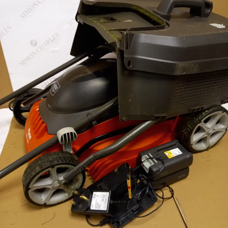 FLYMO EASISTORE 340R LI CORDLESS ROTARY LAWNMOWER
