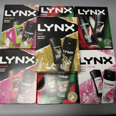 LOT OF 7 LYNX ASSORTED BODYSPRAY + BODYWASH SETS
