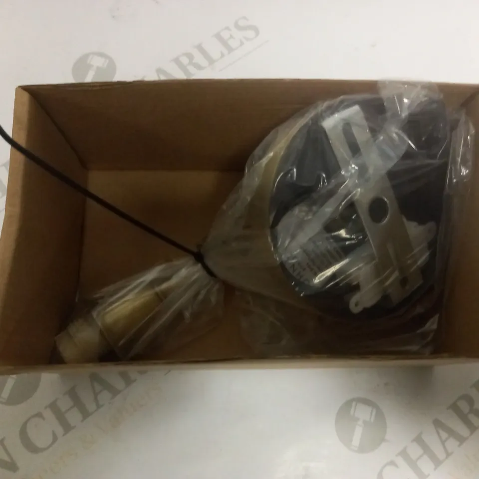 JOHN LEWIS HUXLEY WALL LIGHT, SMOKED GLASS & ANTIQUE BRASS