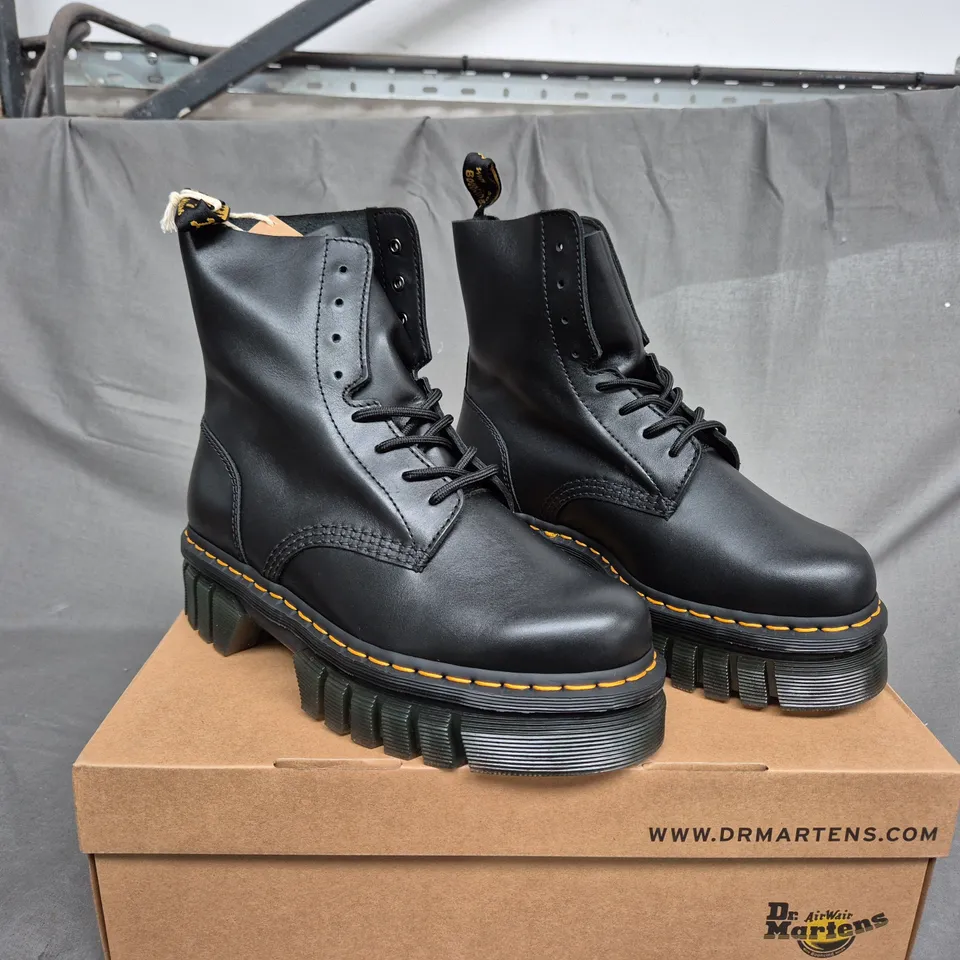 BOXED PAIR OF DR.MARTENS AUDRICK 8-EYE BOOTS - UK SIZE 6.5