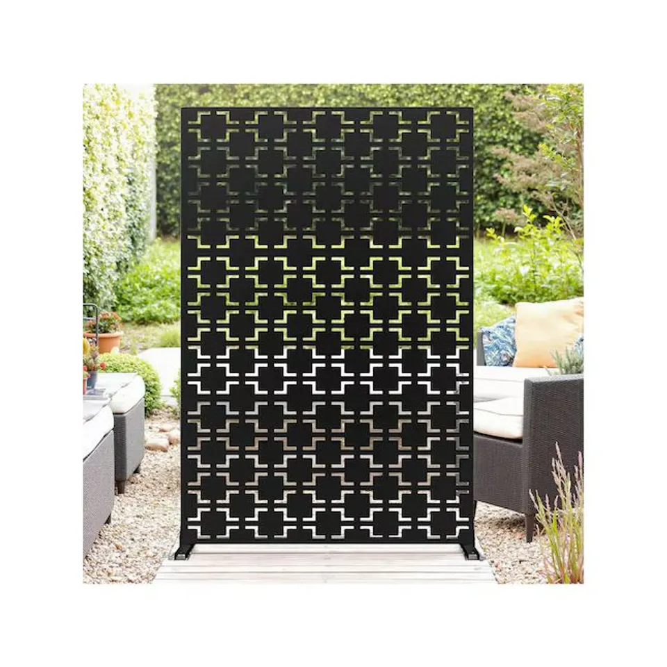 BOXED QEETEX METAL PRIVACY SCREEN 72 INCH H X 47 INCH W OUTDOOR PRIVACY SCREEN (1 BOX)