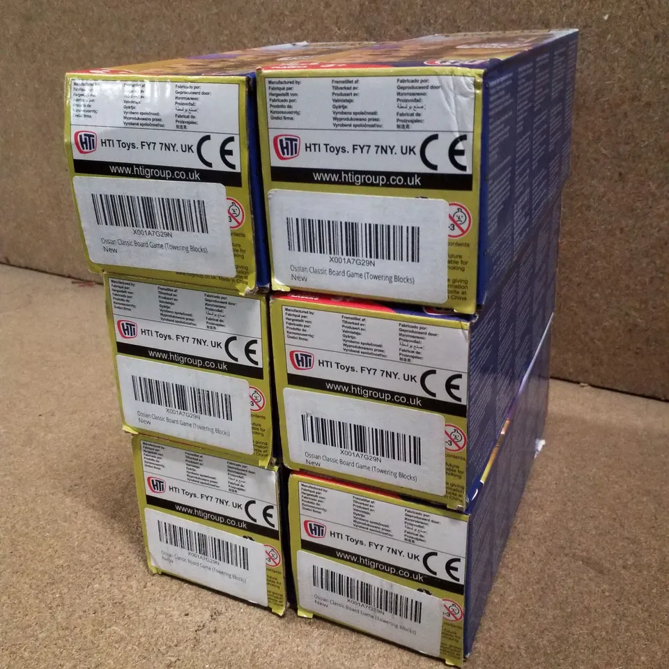 LOT OF 6 TOWERING BLOCKS