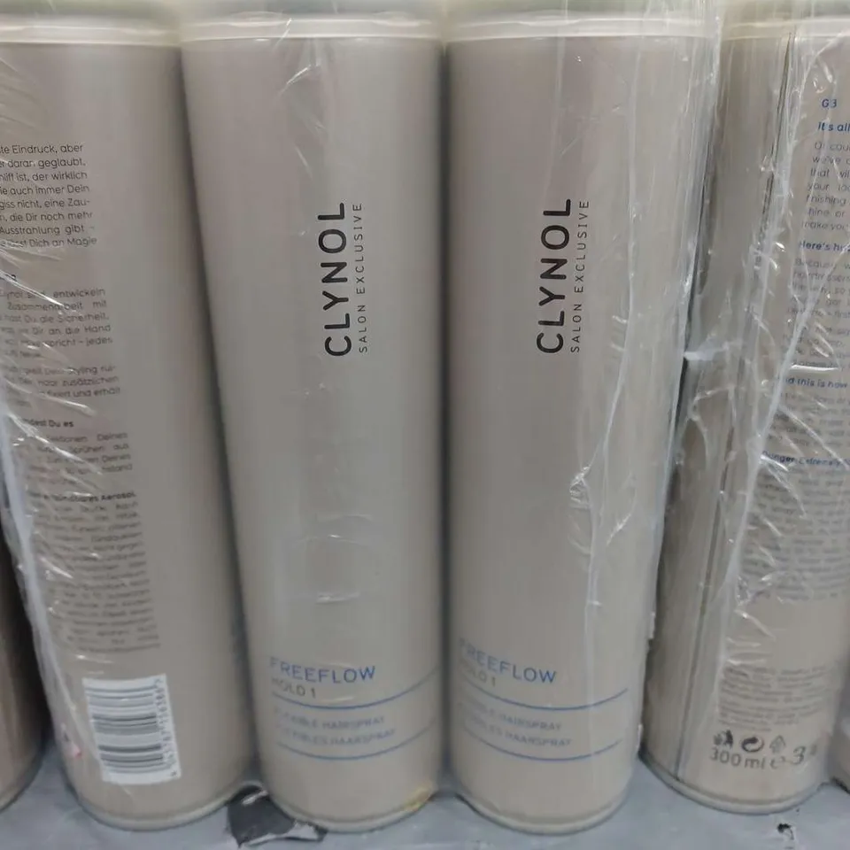LOT OF APPROX 45 CLYNOL FREE FLOW HAIRSPRAY