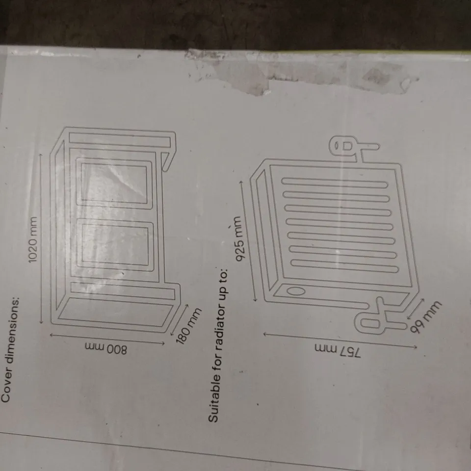 BOXED GOOD HOME SMALL RADIATOR COVER WHITE 