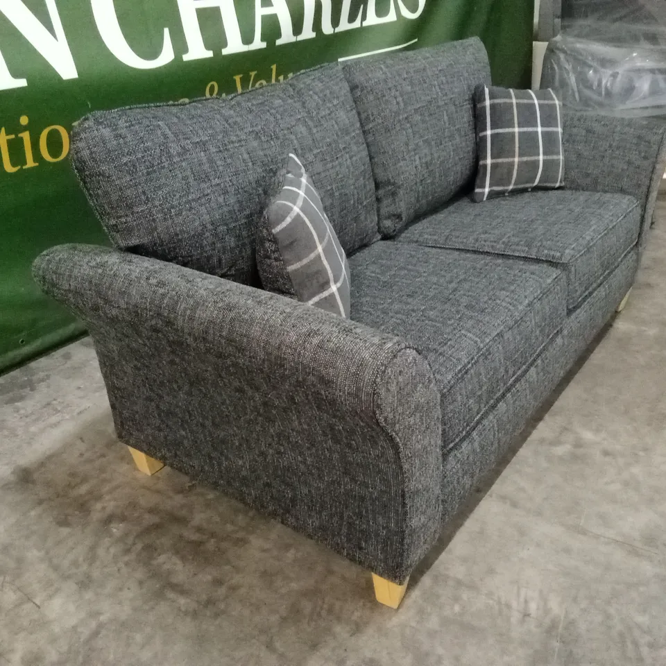 ALSOP 3 SEATER FABRIC SOFA - CHARCOAL RRP £799