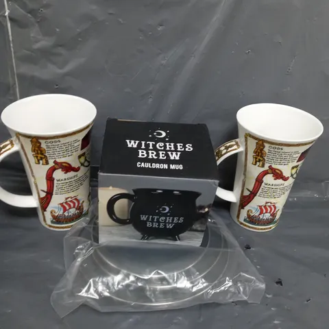 APPROXIMATELY 12 ASSORTED HOUSEHOLD ITEMS TO INCLUDE MICROWAVE PLATES , MUGS , ETC