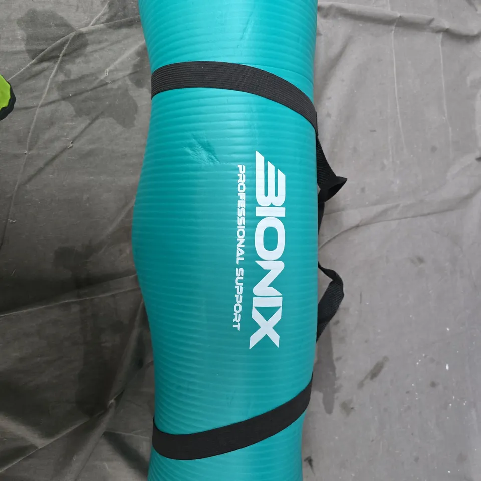 BIONOX YOGA MAT – TEAL WITH CARRY STRAPS (PROFESSIONAL SUPPORT)