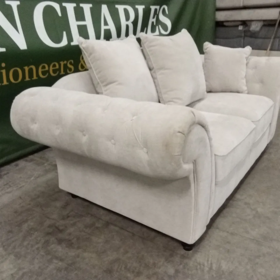 WINDSOR 2 SEATER FABRIC SCATTER BACK SOFA - NATURAL RRP £899