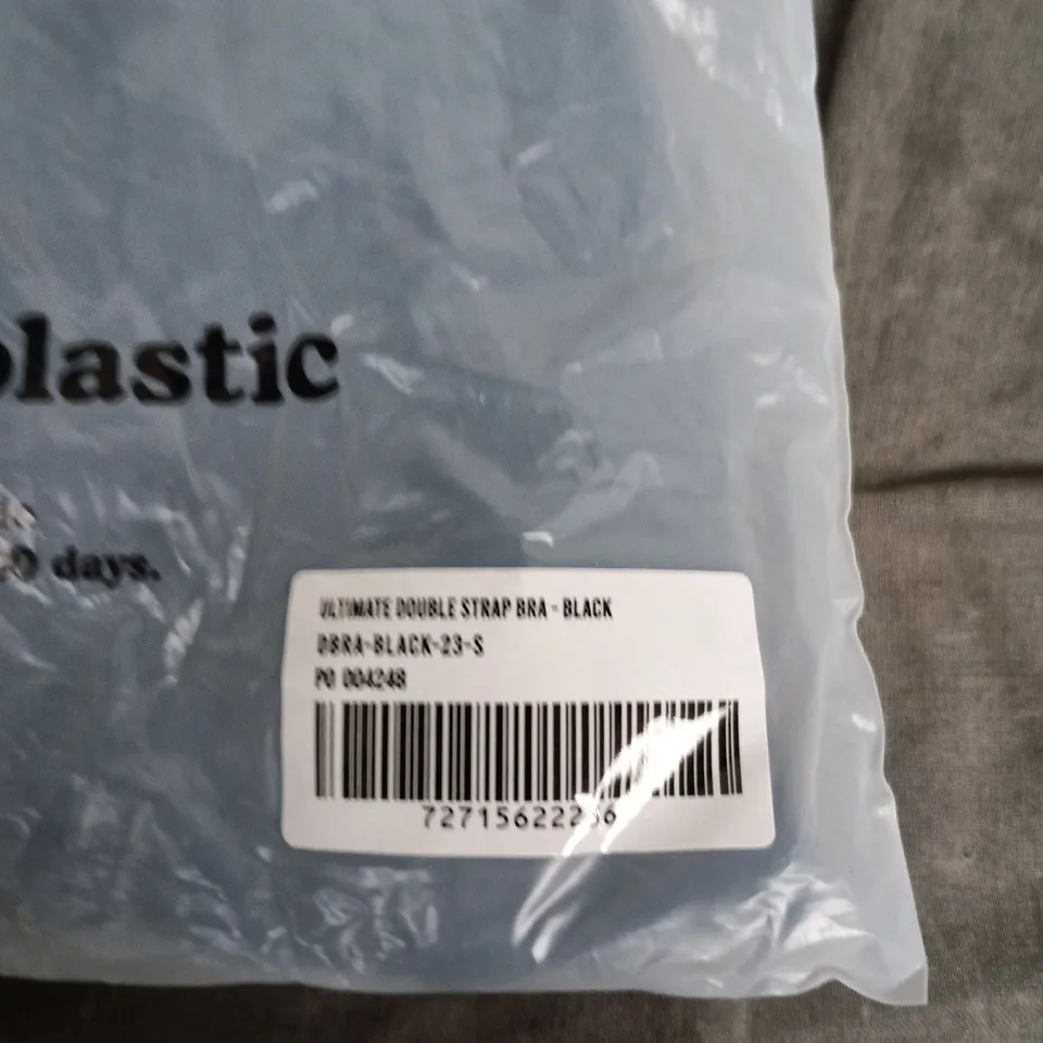 BAGGED ADANOLA ULTIMATE DOUBLE STRAP BRA – BLACK, SIZE S