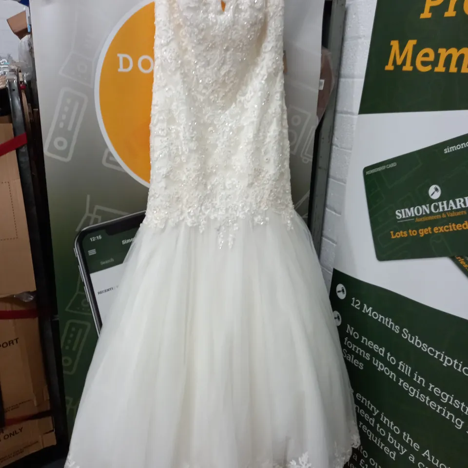 SINCERITY BRIDAL EMBELLISHED WEDDING DRESS IN IVORY - USA 18