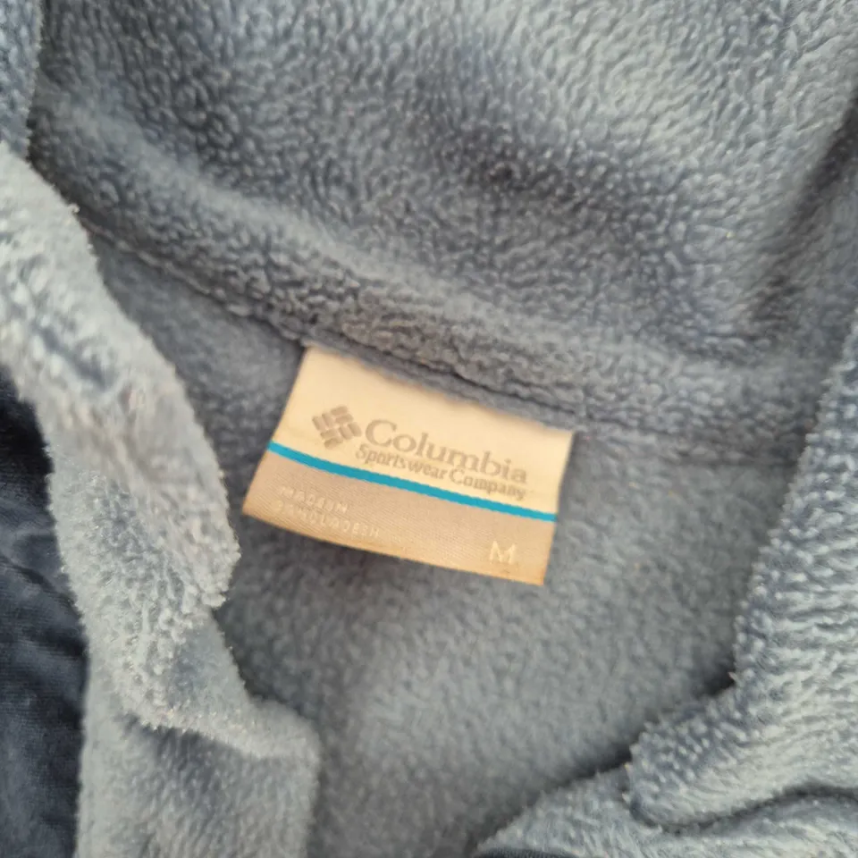 COLUMBIA FLEECE JACKET - MEDIUM, TWO-TONE BLUE