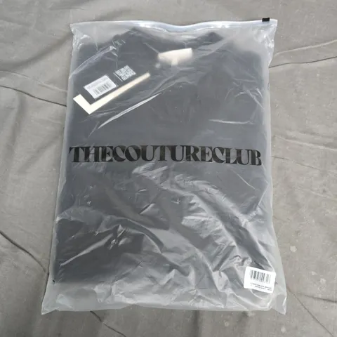 BAGGED THE COUTURE CLUB LAUNDRED CLASSICS SEAM DETAIL SWEATSHIRT IN BLACK - UK 10