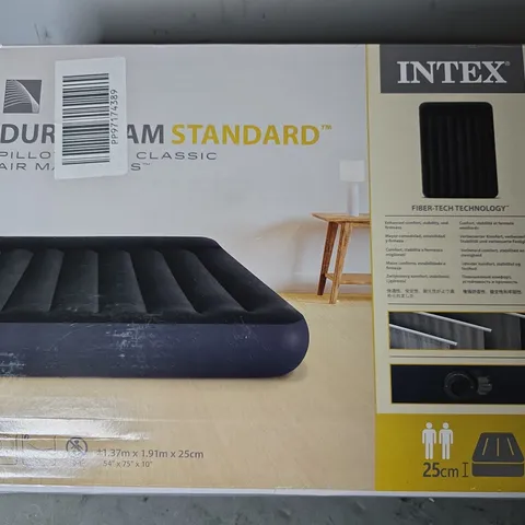 BOXED INTEX DURA-BEAM STANDARD PILLOW REST CLASSIC AIR MATTRESS 