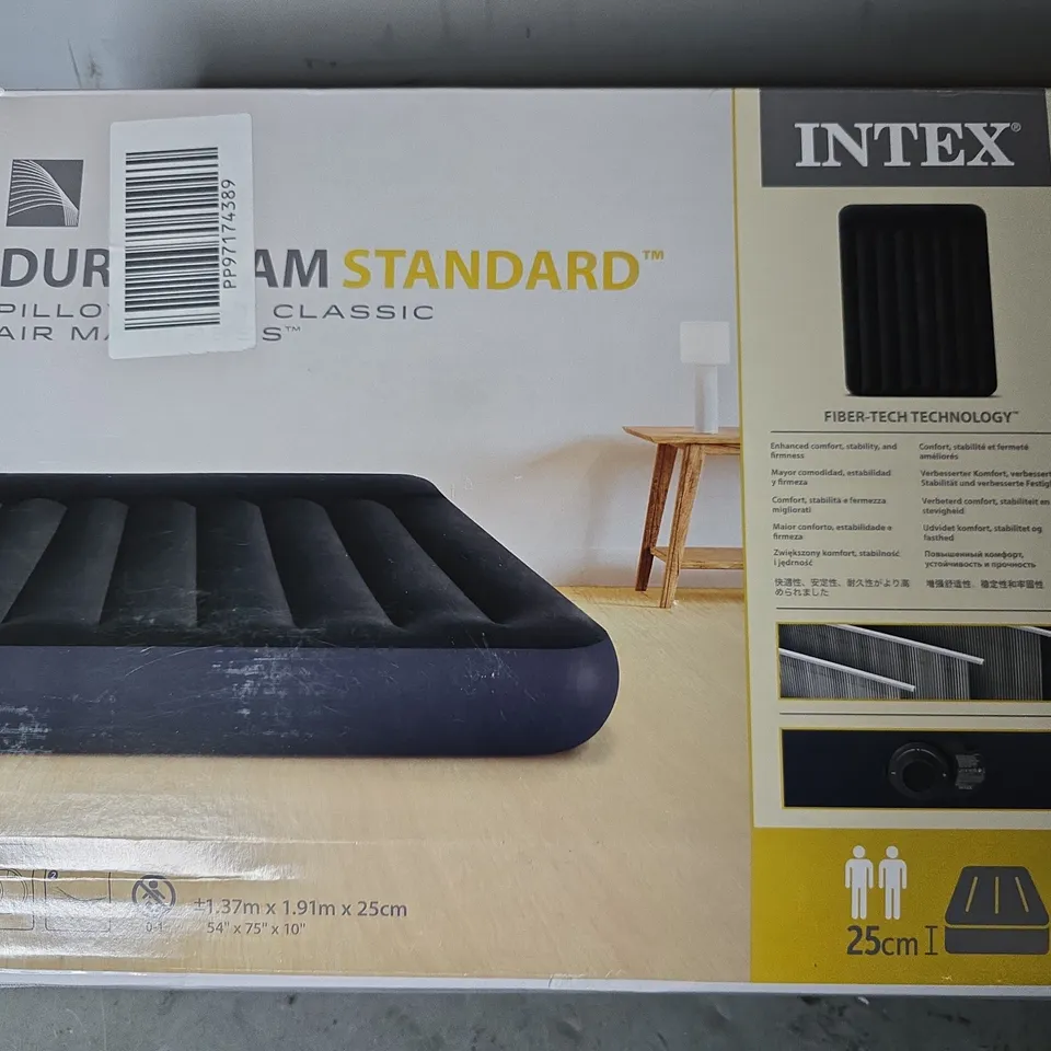 BOXED INTEX DURA-BEAM STANDARD PILLOW REST CLASSIC AIR MATTRESS 