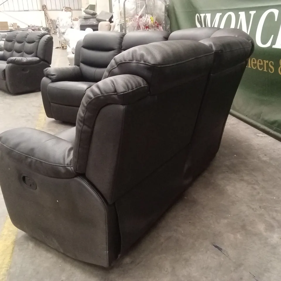 ROTHBURY LUXURY FAUX LEATHER HIGH BACK MANUAL RECLINER CORNER GROUP SOFA RRP £1599