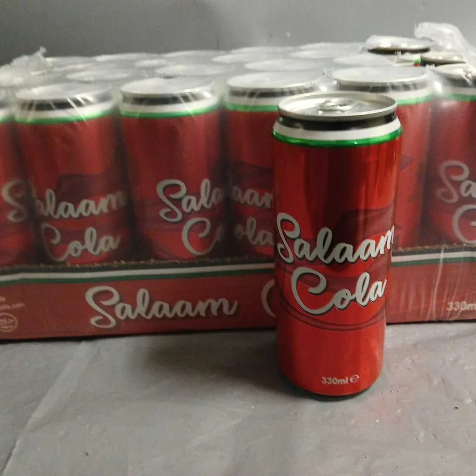 LOT OF 24 330ML CANS OF SALAAM COLA