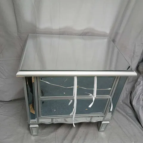 MIRAGE 2-DRAWER BEDSIDE SILVER