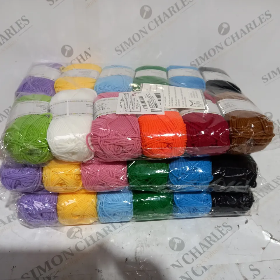 3 X MULTICOLOURED 12 SETS OF YARN 