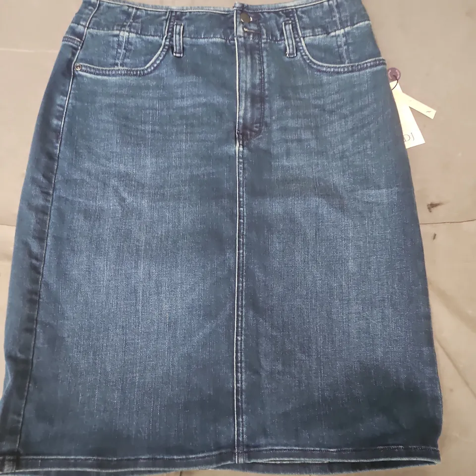 NYDJ HIGH RISE DENIM SKIRT – IBIZA BLUE, UK 10 (US 6)