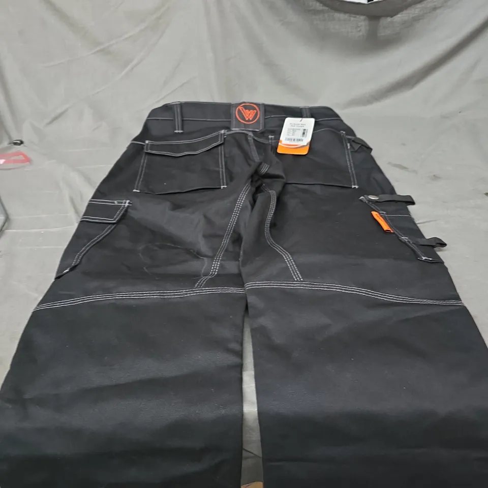 WRIGHTS FITS PRO BUILDER BLACK WORK TROUSERS – UK 34 (WAIST 34 IN, LEG 31 IN)