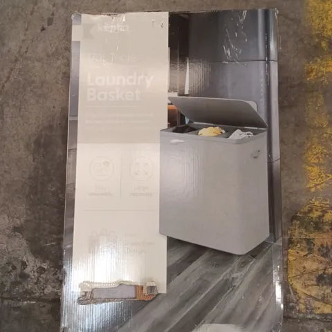 BOXED KEPLIN LAUNDRY BASKET GREY