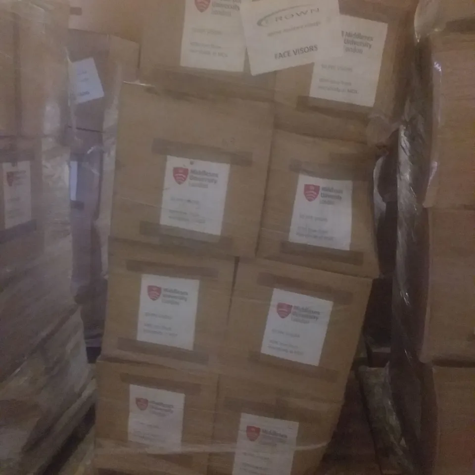 PALLET OF APPROXIMATELY 750 FACE MASK VISORS