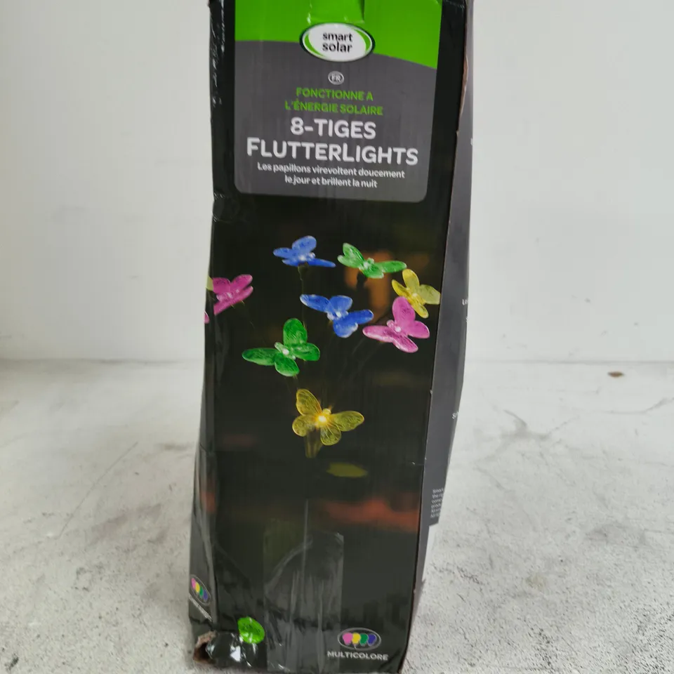 SMART SOLAR FLUTTERLIGHTS – 8-BUTTERFLY GARDEN LIGHTS, MULTICOLOUR