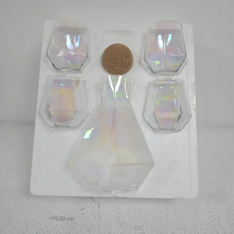 CUKBLESS DIAMOND WINE DECANTER AND STEMLESS GLASS SET
