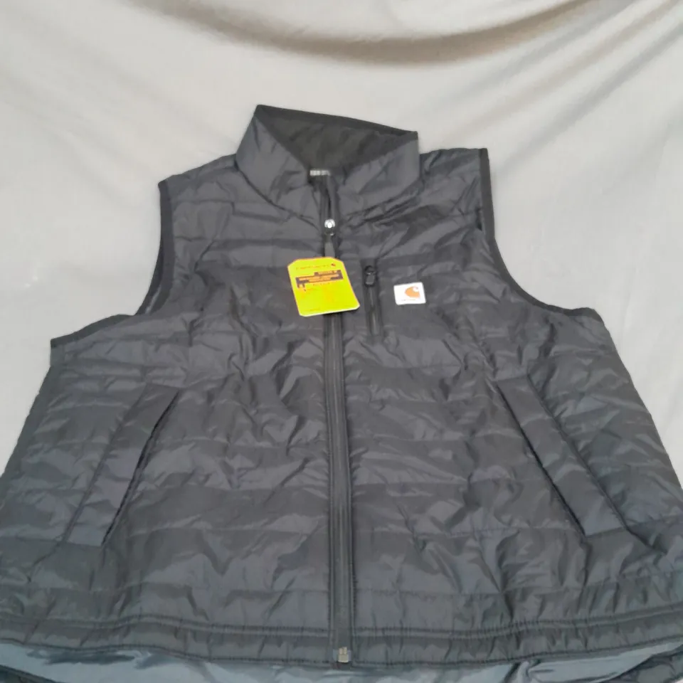 CARHARTT RAIN DEFENDER LIGHTWEIGHT INSULATED VEST IN BLACK SIZE L