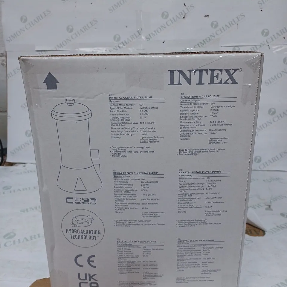 BOXED SEALED INTEX KRYSTAL CLEAR C530 FILTER PUMP