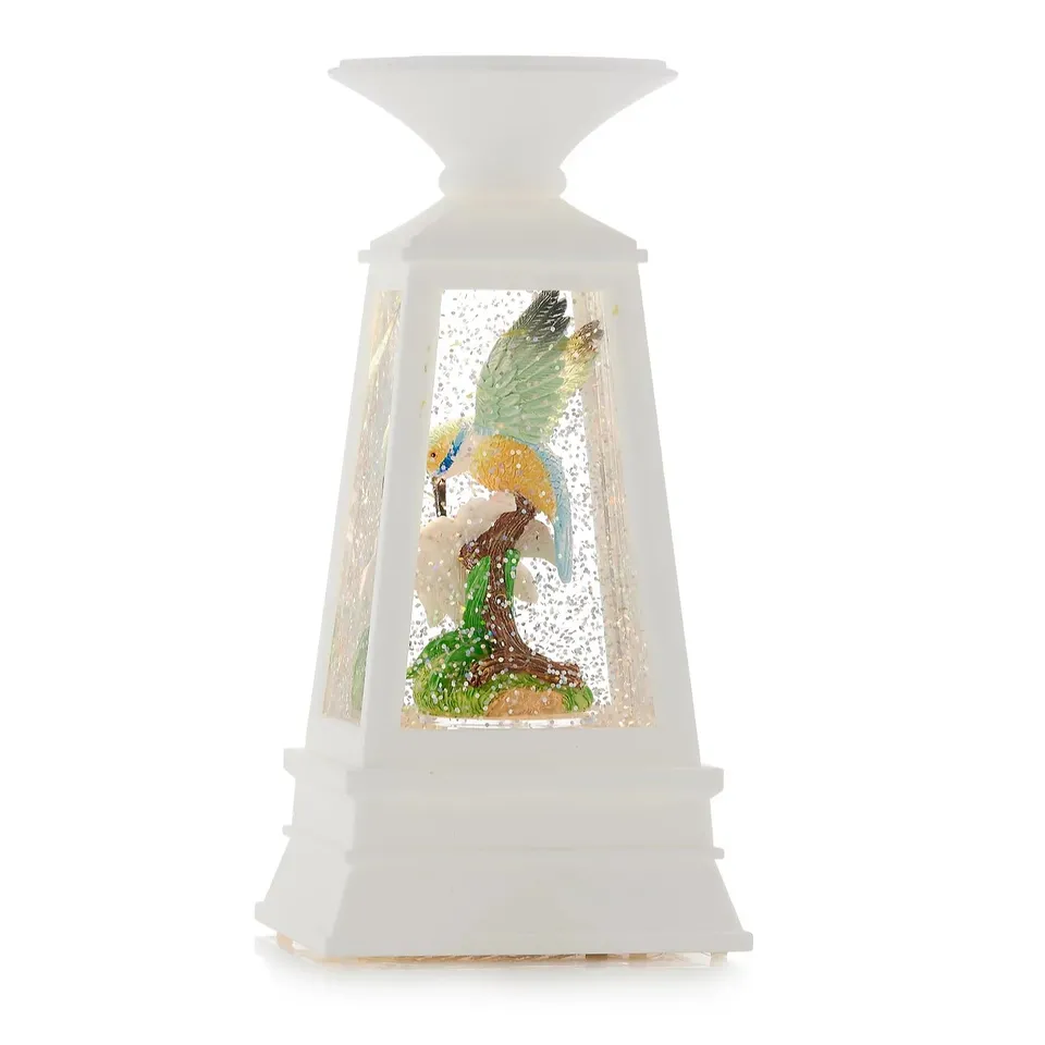 HOME STORIES FLORAL CANDLE HOLDER & ANIMAL WATER SPINNER LANTERN