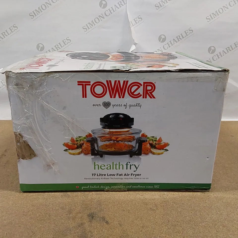 BOXED TOWER T14001 HEALTH HALOGEN LOW FAT AIR FRYER (1 BOX)