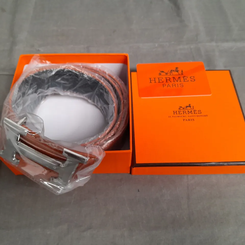 BOXED HERMES BROWN BELT 