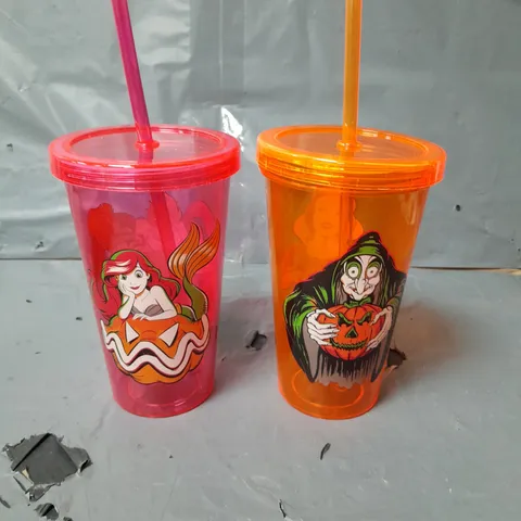 LOT OF 2 BOXES (2 PER BOX) DISNEY THEMED TUMBLERS