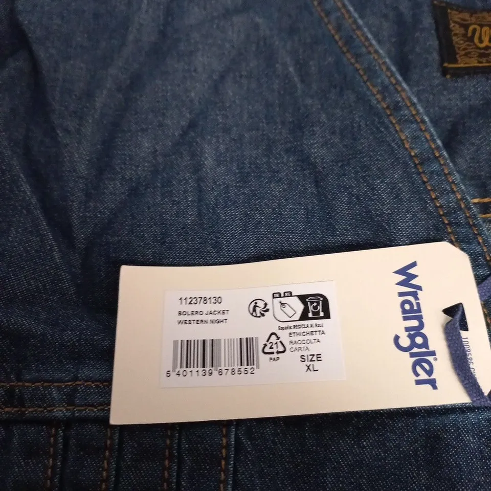 WRANGLER DENIM BOLERO JACKET – WESTERN NIGHT, XL (BANGLADESH)