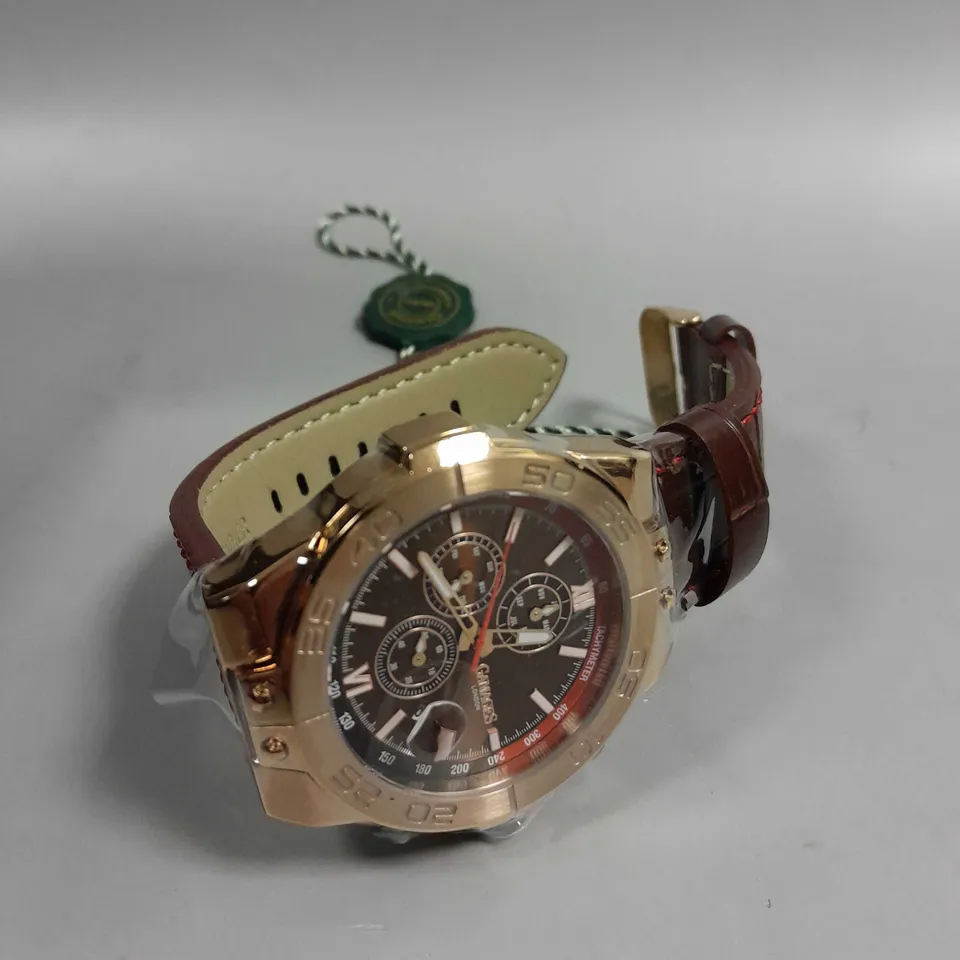 BOXED GAMAGES TURBULENCE ROSE BROWN WATCH