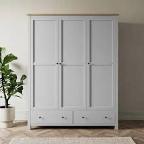 BOXED OLNEY TRIPLE WARDROBE - GREY (3 BOXES)
