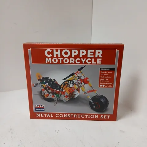 BOXED CHOPPER MOTORCYCLE METAL CONSTRUCTION SET